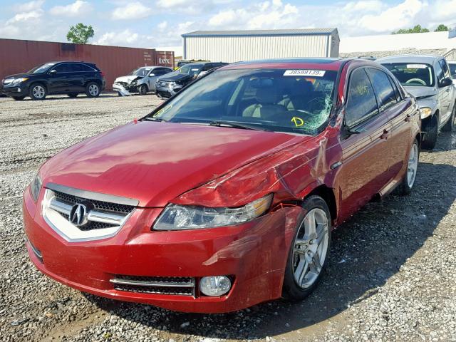 19UUA76527A045246 - 2007 ACURA TL TYPE S RED photo 2