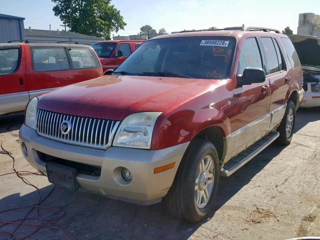 4M2ZU66KX4ZJ12985 - 2004 MERCURY MOUNTAINEE RED photo 2