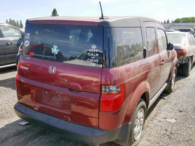 5J6YH28778L002051 - 2008 HONDA ELEMENT EX RED photo 4