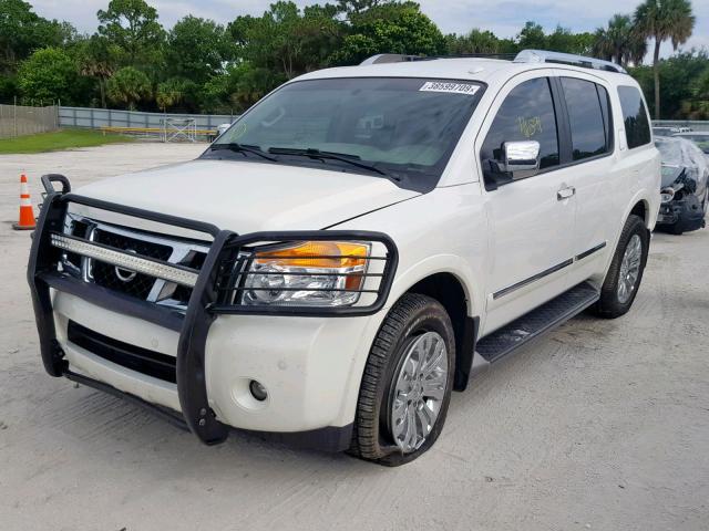 5N1BA0NF7FN617860 - 2015 NISSAN ARMADA PLA WHITE photo 2