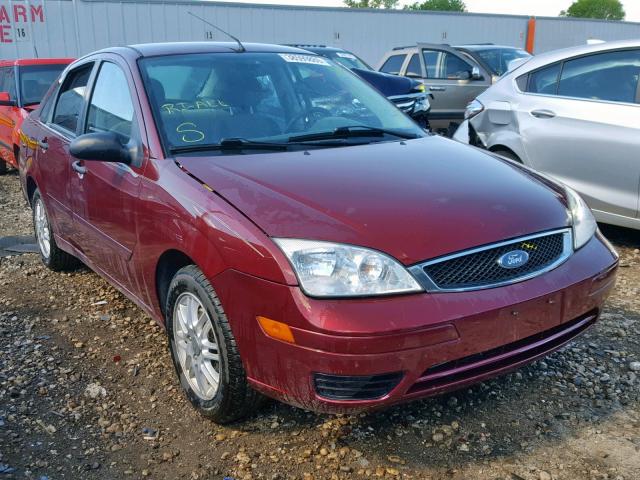 1FAFP34N67W269372 - 2007 FORD FOCUS ZX4 BURGUNDY photo 1