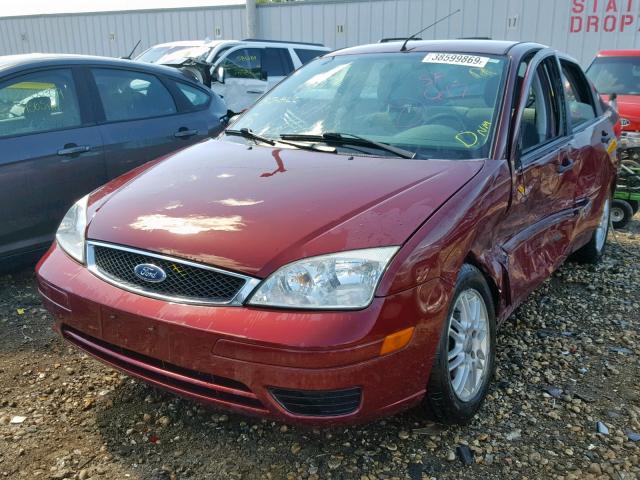 1FAFP34N67W269372 - 2007 FORD FOCUS ZX4 BURGUNDY photo 2