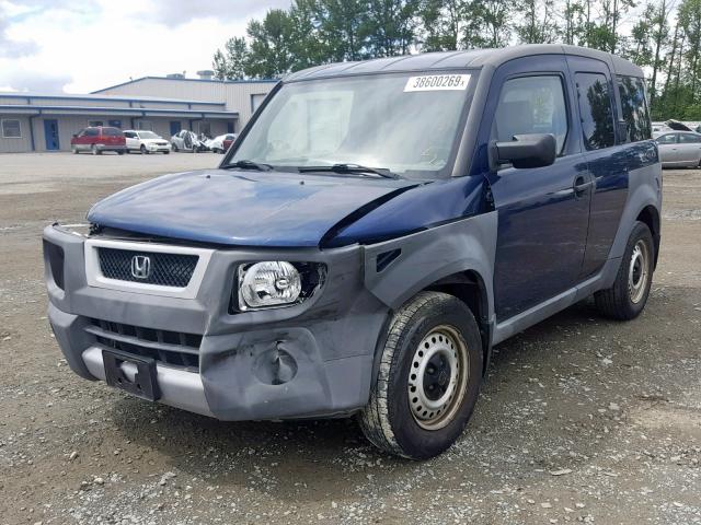 5J6YH28273L007974 - 2003 HONDA ELEMENT DX BLUE photo 2