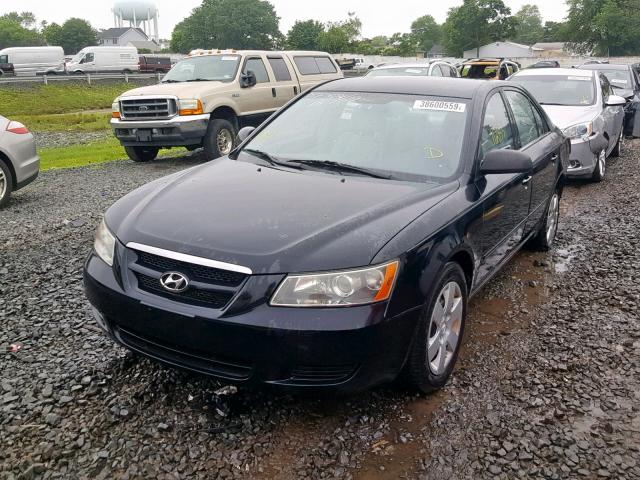 5NPET46C17H229984 - 2007 HYUNDAI SONATA GLS BLACK photo 2