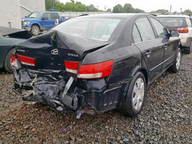 5NPET46C17H229984 - 2007 HYUNDAI SONATA GLS BLACK photo 4