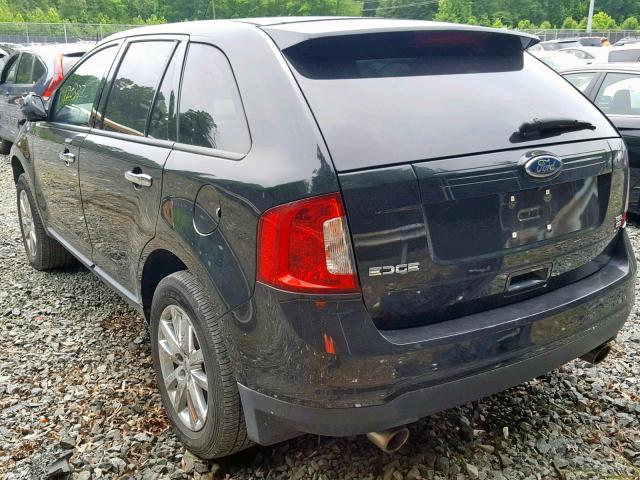 2FMDK4JC0BBA95006 - 2011 FORD EDGE SEL BLACK photo 3