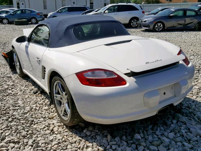 WP0CA29898U712509 - 2008 PORSCHE BOXSTER WHITE photo 3