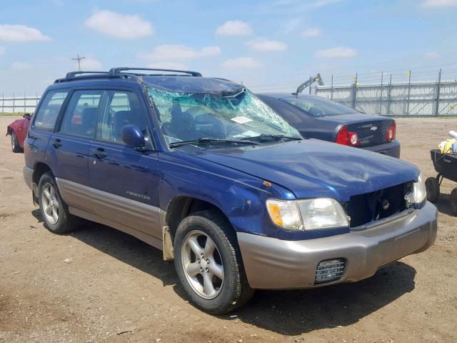 JF1SF65522H714401 - 2002 SUBARU FORESTER S BLUE photo 1