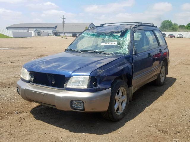 JF1SF65522H714401 - 2002 SUBARU FORESTER S BLUE photo 2