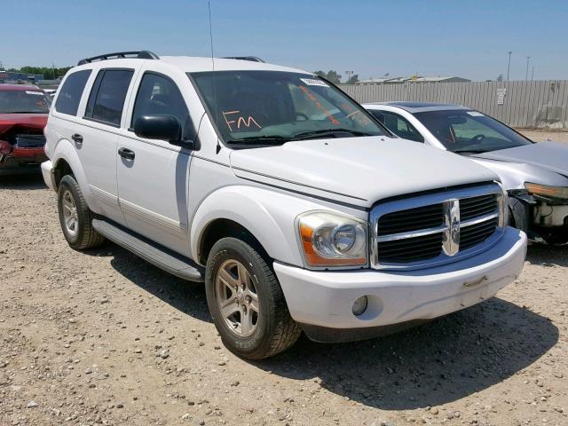 1D4HB48D65F587629 - 2005 DODGE DURANGO SL WHITE photo 1