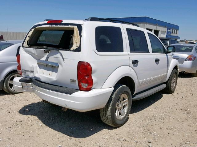 1D4HB48D65F587629 - 2005 DODGE DURANGO SL WHITE photo 4