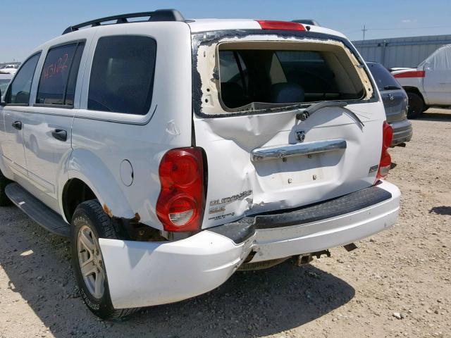 1D4HB48D65F587629 - 2005 DODGE DURANGO SL WHITE photo 9