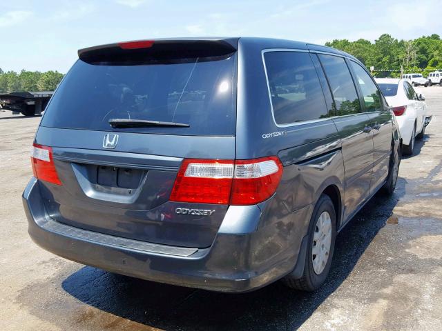 5FNRL38215B093576 - 2005 HONDA ODYSSEY LX GREEN photo 4