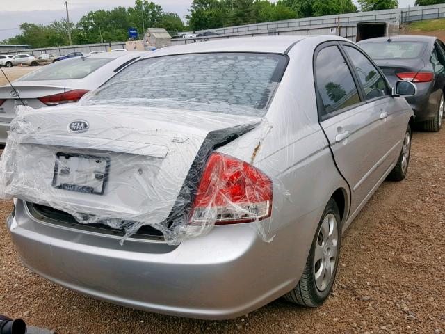 KNAFE221595590075 - 2009 KIA SPECTRA EX SILVER photo 4