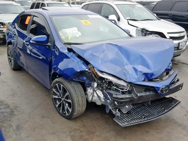 2T1BURHEXHC767521 - 2017 TOYOTA COROLLA L BLUE photo 1