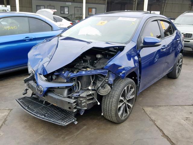 2T1BURHEXHC767521 - 2017 TOYOTA COROLLA L BLUE photo 2