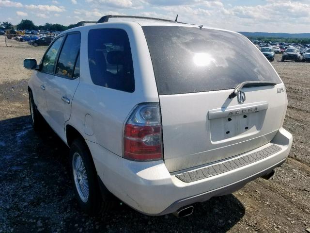 2HNYD18826H542965 - 2006 ACURA MDX TOURIN WHITE photo 3