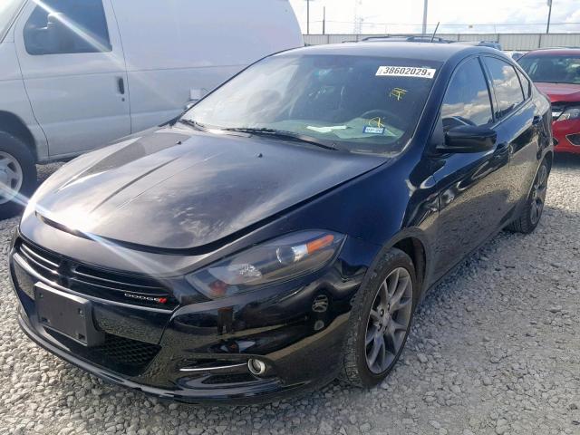 1C3CDFBB1ED668235 - 2014 DODGE DART SXT BLACK photo 2