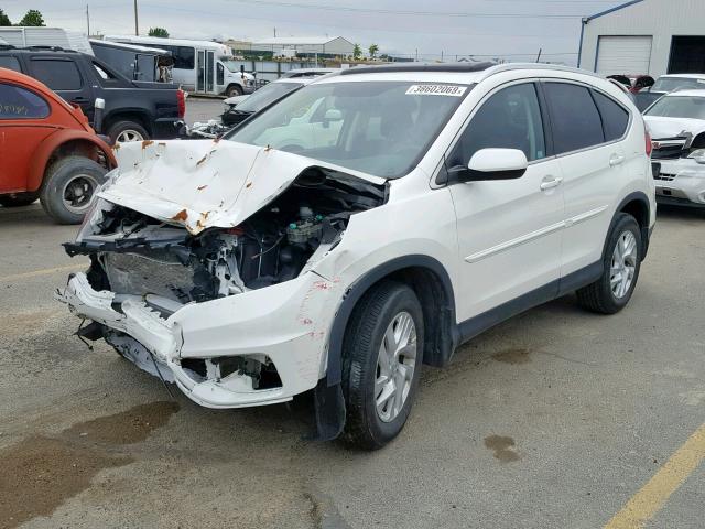 5J6RM4H75FL036174 - 2015 HONDA CR-V EXL WHITE photo 2