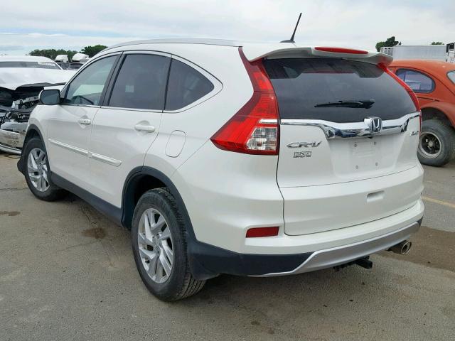 5J6RM4H75FL036174 - 2015 HONDA CR-V EXL WHITE photo 3