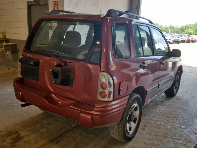 2S3TD52V0X6102442 - 1999 SUZUKI VITARA JX RED photo 4