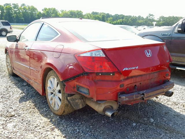 1HGCS2B81AA000723 - 2010 HONDA ACCORD EXL RED photo 3