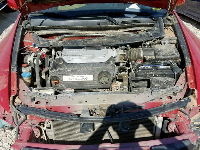 1HGCS2B81AA000723 - 2010 HONDA ACCORD EXL RED photo 7