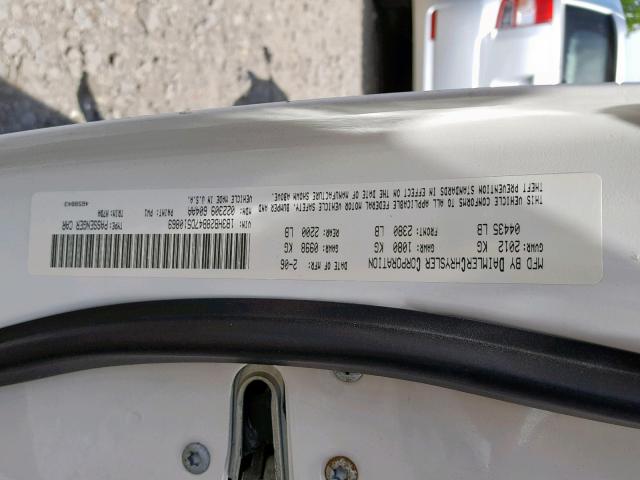 1B3HB28B47D510869 - 2007 DODGE CALIBER WHITE photo 10