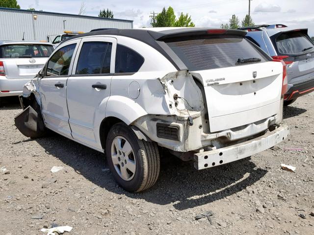 1B3HB28B47D510869 - 2007 DODGE CALIBER WHITE photo 3