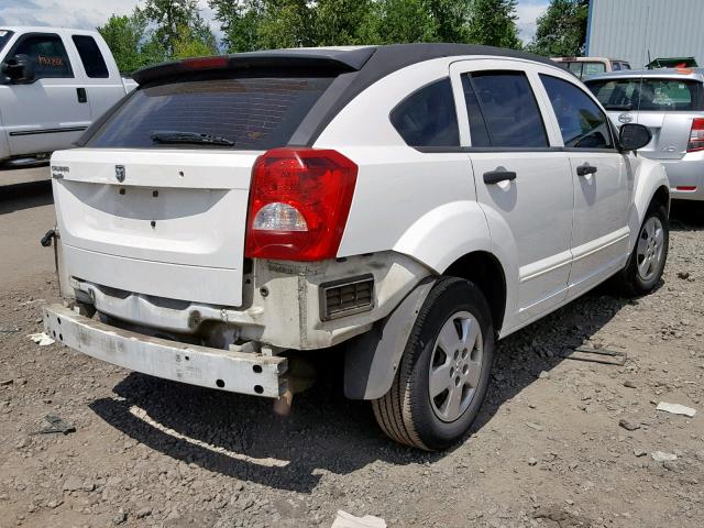 1B3HB28B47D510869 - 2007 DODGE CALIBER WHITE photo 4