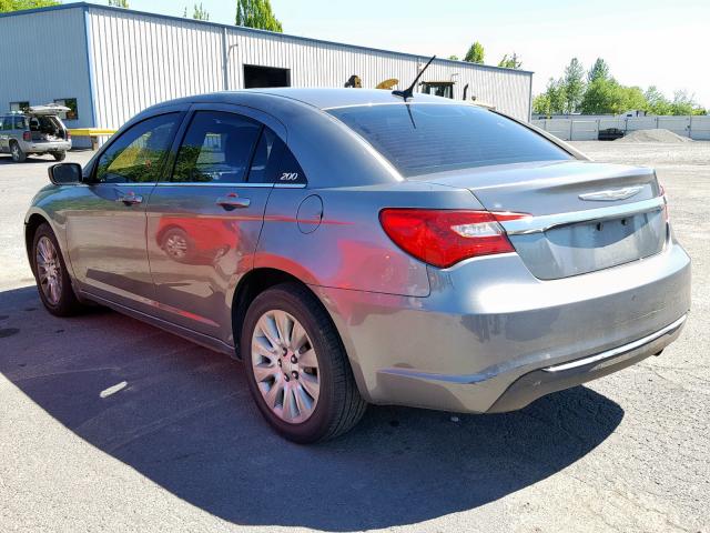 1C3CCBAB8CN163121 - 2012 CHRYSLER 200 LX GRAY photo 3