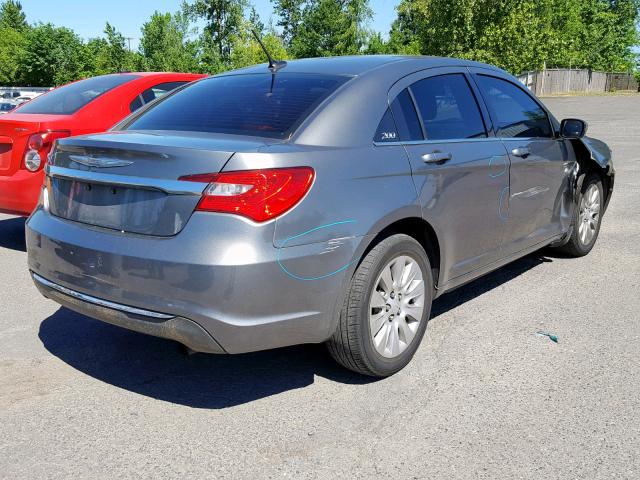 1C3CCBAB8CN163121 - 2012 CHRYSLER 200 LX GRAY photo 4