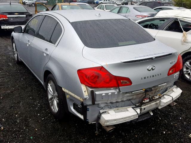 JN1CV6AR2DM750340 - 2013 INFINITI G37 SILVER photo 3