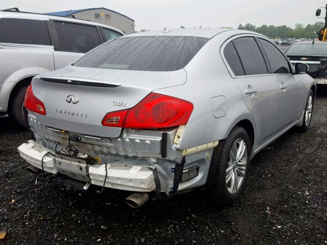 JN1CV6AR2DM750340 - 2013 INFINITI G37 SILVER photo 4