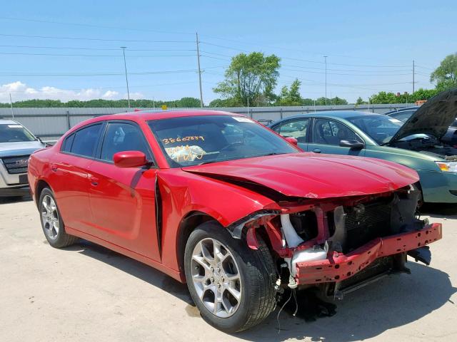 2C3CDXJG6GH242923 - 2016 DODGE CHARGER SX RED photo 1