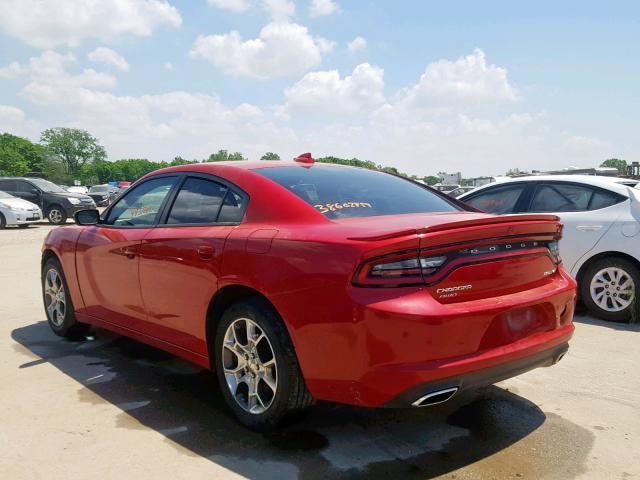 2C3CDXJG6GH242923 - 2016 DODGE CHARGER SX RED photo 3