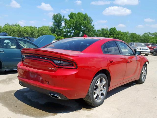 2C3CDXJG6GH242923 - 2016 DODGE CHARGER SX RED photo 4