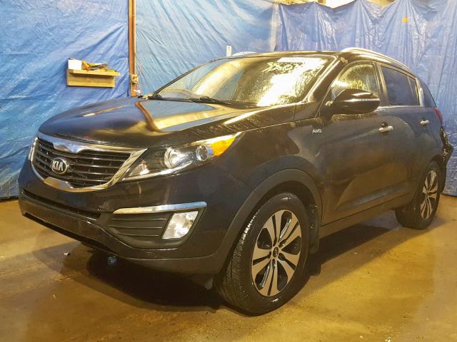 KNDPCCA25D7513717 - 2013 KIA SPORTAGE E BLACK photo 2