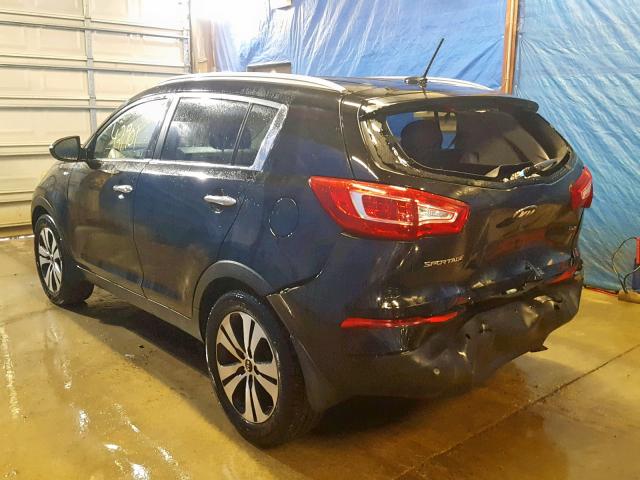 KNDPCCA25D7513717 - 2013 KIA SPORTAGE E BLACK photo 3