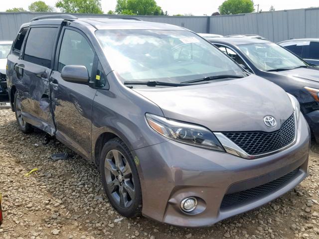 5TDXK3DC4GS738535 - 2016 TOYOTA SIENNA SE GRAY photo 1