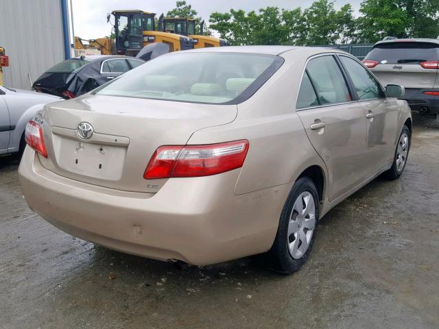 4T1BE46K97U512798 - 2007 TOYOTA CAMRY NEW GOLD photo 4