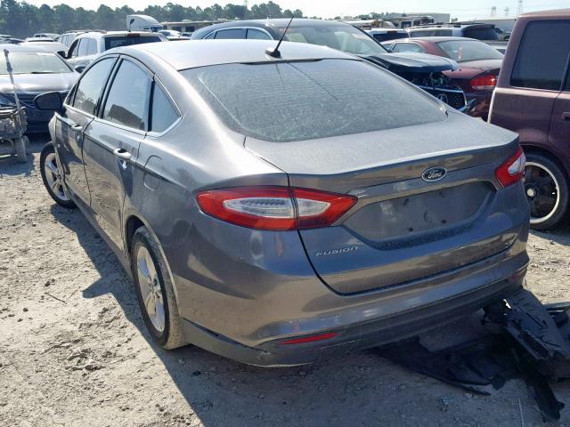 3FA6P0G76DR226743 - 2013 FORD FUSION S GRAY photo 3