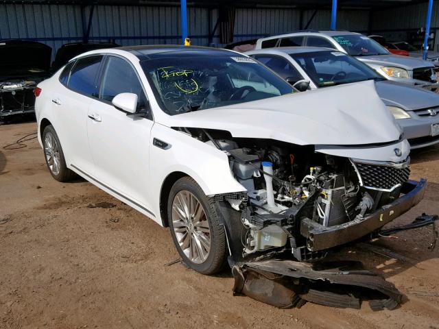 5XXGV4L27GG079373 - 2016 KIA OPTIMA SXL WHITE photo 1