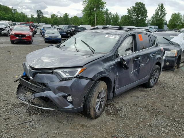 JTMRJREV4GD022437 - 2016 TOYOTA RAV4 HV XL GRAY photo 2