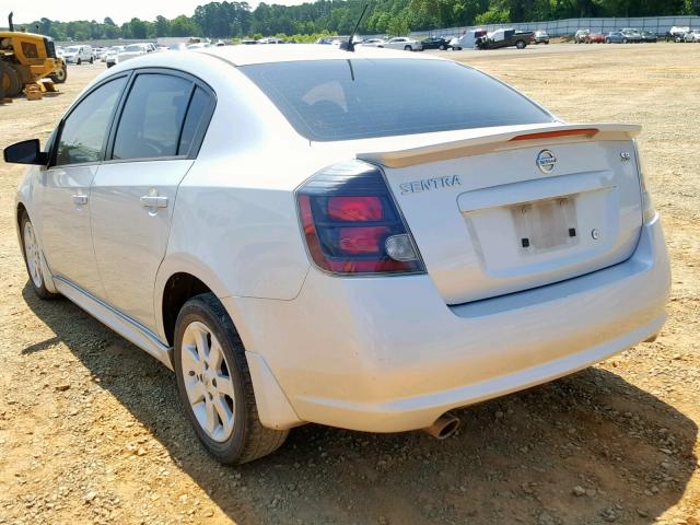 3N1AB6AP9CL700915 - 2012 NISSAN SENTRA 2.0 SILVER photo 3