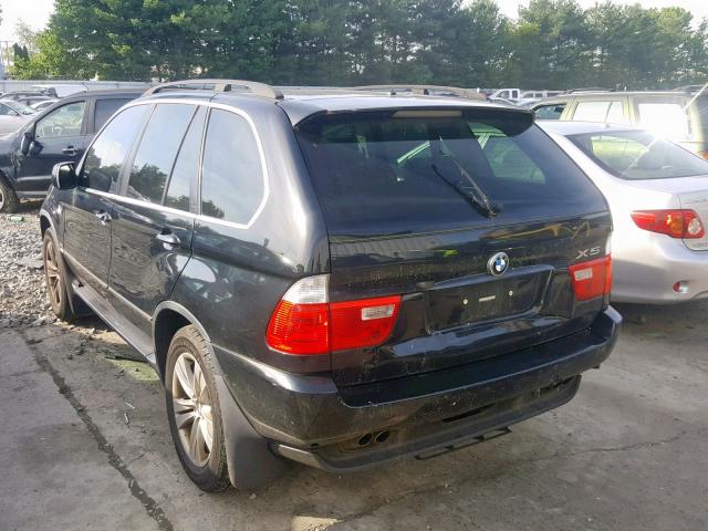 5UXFB53535LV11599 - 2005 BMW X5 4.4I BLACK photo 3