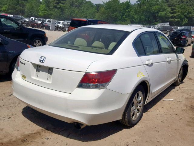 1HGCP26478A118679 - 2008 HONDA ACCORD LXP WHITE photo 4