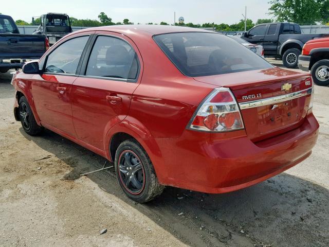 KL1TD5DE0AB128479 - 2010 CHEVROLET AVEO LS RED photo 3