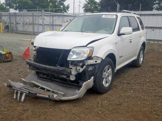 4M2CU393X9KJ04152 - 2009 MERCURY MARINER HY WHITE photo 2