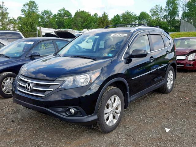 2HKRM4H7XCH616591 - 2012 HONDA CR-V EXL BLACK photo 2